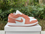 Authentic Air Jordan 1 Low White/Sky J Orange