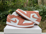 Authentic Air Jordan 1 Low White/Sky J Orange
