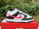 Authentic Nike Dunk Low White/Pink/Black