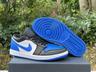 Authentic Air Jordan 1 Low White/Royal Blue