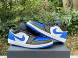 Authentic Air Jordan 1 Low White/Royal Blue