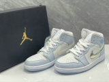Authentic Air Jordan 1 Mid “Glitter Swoosh”