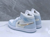 Authentic Air Jordan 1 Mid “Glitter Swoosh”