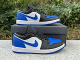 Authentic Air Jordan 1 Low White/Royal Blue