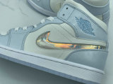 Authentic Air Jordan 1 Mid “Glitter Swoosh”