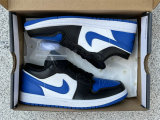 Authentic Air Jordan 1 Low White/Royal Blue