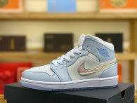 Authentic Air Jordan 1 Mid GS “Glitter Swoosh”