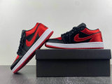 Authentic Air Jordan 1 Low Black/Red