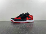 Authentic Air Jordan 1 Low Black/Red