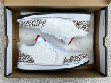 Authentic Air Jordan 1 Low White/Varsity Red