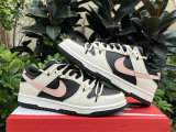 Authentic Nike Dunk Low Beige White/Pink/Black