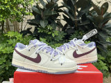 Authentic Nike Dunk Low Indigo Haze/Coral Chalk-Sail