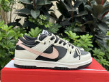 Authentic Nike Dunk Low Beige White/Pink/Black