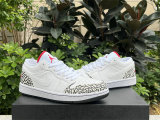 Authentic Air Jordan 1 Low White/Varsity Red