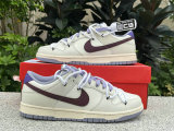 Authentic Nike Dunk Low Indigo Haze/Coral Chalk-Sail
