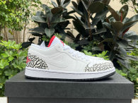 Authentic Air Jordan 1 Low White/Varsity Red