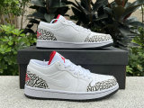 Authentic Air Jordan 1 Low White/Varsity Red