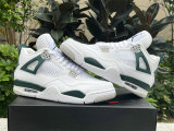 Authentic Air Jordan 4 Green/Grey/White