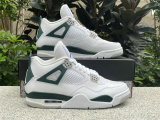Authentic Air Jordan 4 Green/Grey/White