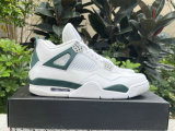 Authentic Air Jordan 4 Green/Grey/White