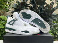 Authentic Air Jordan 4 Green/Grey/White