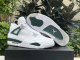 Authentic Air Jordan 4 Green/Grey/White
