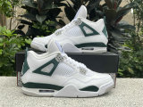 Authentic Air Jordan 4 Green/Grey/White