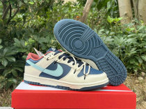 Authentic Nike Dunk Low Beige Blue