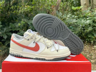 Authentic Nike Dunk Low Iron Grey/White/Red