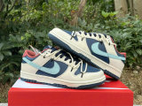 Authentic Nike Dunk Low Beige Blue