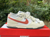 Authentic Nike Dunk Low Iron Grey/White/Red