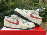 Authentic Nike Dunk Low Iron Grey/White/Red
