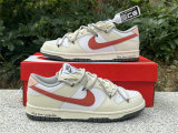 Authentic Nike Dunk Low Iron Grey/White/Red