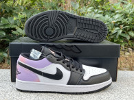 Authentic Air Jordan 1 Low GS White/Pink/Rose