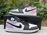 Authentic Air Jordan 1 Low GS White/Pink/Rose