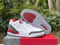 Authentic Jordan Spizike Low Wine Red/White
