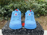 Authentic Jordan Spizike Low Football Blue/Red