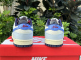 Authentic Nike Dunk Low Beige Blue/Red/White