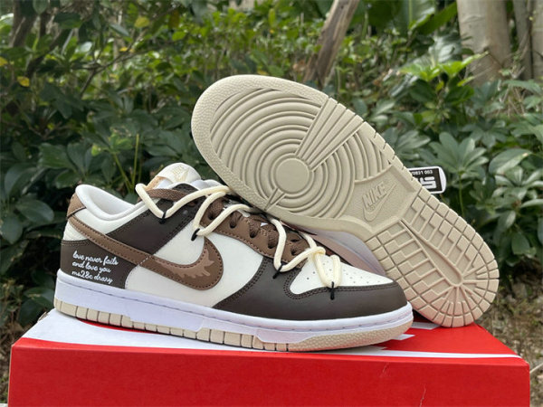 Authentic Nike Dunk Low Brown/Black/White