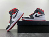 Authentic Air Jordan 1 Mid Black/Red/White