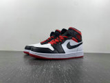 Authentic Air Jordan 1 Mid Black/Red/White