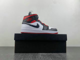 Authentic Air Jordan 1 Mid Black/Red/White