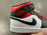 Authentic Air Jordan 1 Mid Black/Red/White