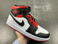 Authentic Air Jordan 1 Mid Black/Red/White