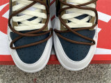 Authentic Nike Dunk Low Dark Blue/Black/White/Brown
