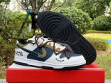 Authentic Nike Dunk Low Dark Blue/Black/White/Brown