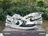 Authentic Nike Dunk Low Grey/Black/White