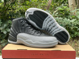 Authentic Air Jordan 12 Black/Wolf Grey/White