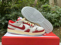 Authentic Nike Dunk Low SE Red/Light Grey/White