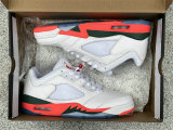 Authentic Air Jordan 5 WMNS White/Orange/Green